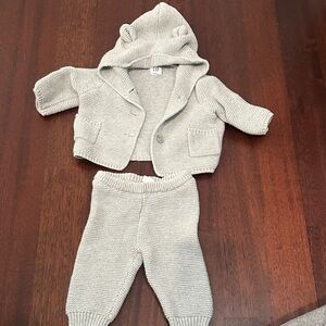 GAP Baby Knit Cardigan in Soft Gray